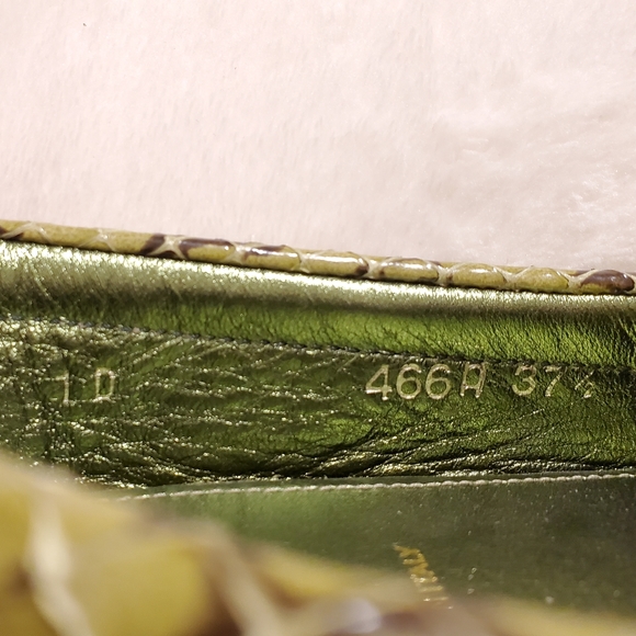 Prada Lime Green Snakeskin Almond Toe Loafers 37.5 - Picture 7 of 15